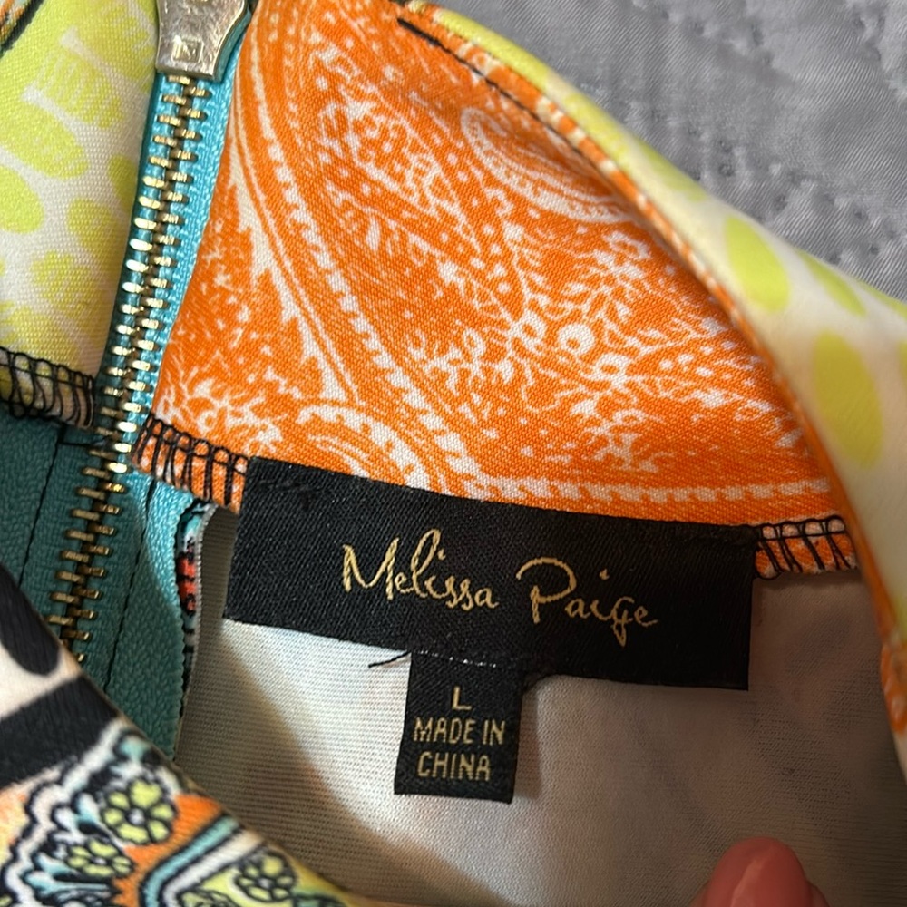 Melissa Paige size large multicolor summer dress.